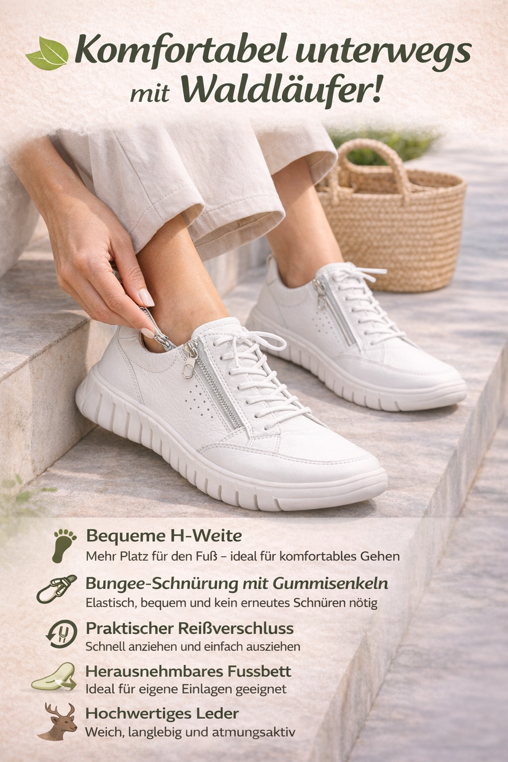 SNEAKER SLIP ON REISSVERSCHLUSS - Birdy