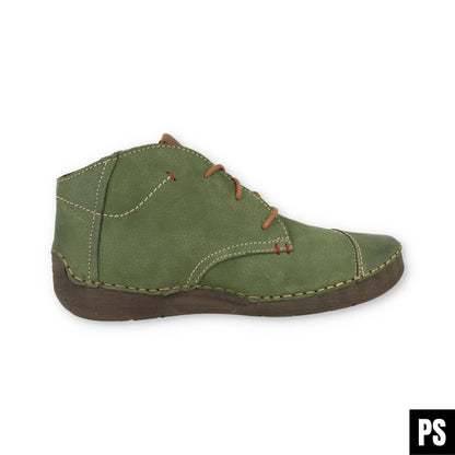 Josef Seibel Fergey 18 grün Damenstiefel Schnürschuh Wechselfußbett