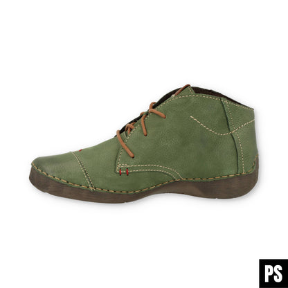 Josef Seibel Fergey 18 grün Damenstiefel Schnürschuh Wechselfußbett