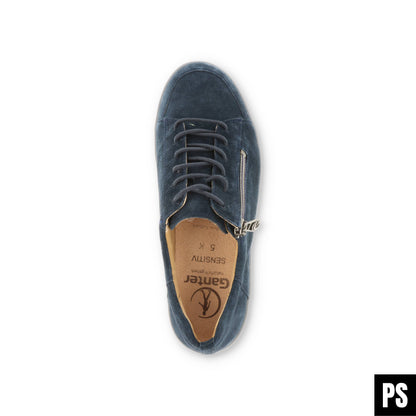 Ganter Sensitive Klara blue multi Velour Damenschuh