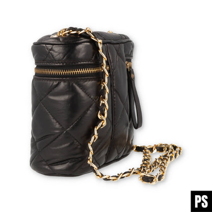 Lcoeur Handtasche klein schwarz gold Leder