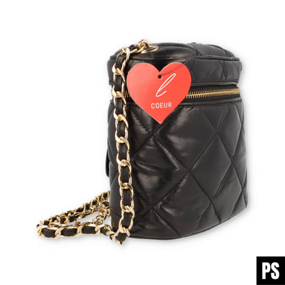 Lcoeur Handtasche klein schwarz gold Leder