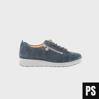 Ganter Sensitive Klara blue multi Velour Damenschuh